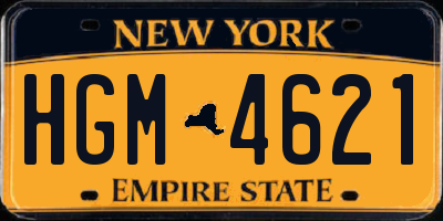 NY license plate HGM4621