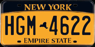 NY license plate HGM4622