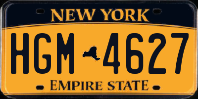 NY license plate HGM4627