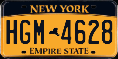 NY license plate HGM4628