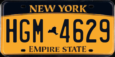 NY license plate HGM4629