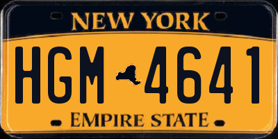 NY license plate HGM4641