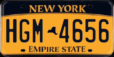 NY license plate HGM4656