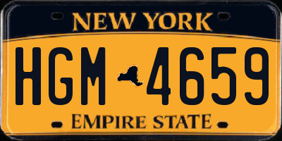 NY license plate HGM4659