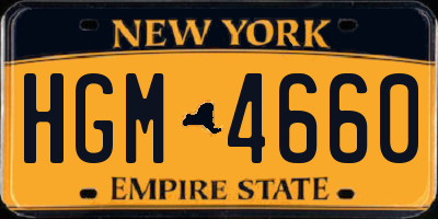 NY license plate HGM4660