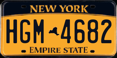 NY license plate HGM4682