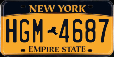 NY license plate HGM4687