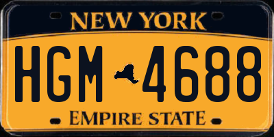 NY license plate HGM4688