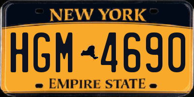 NY license plate HGM4690