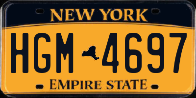 NY license plate HGM4697