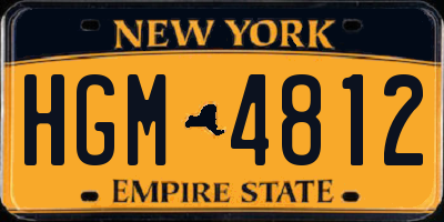 NY license plate HGM4812