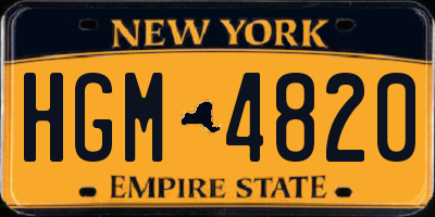 NY license plate HGM4820