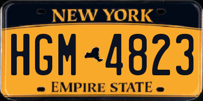 NY license plate HGM4823