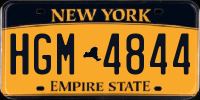 NY license plate HGM4844