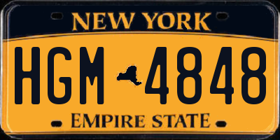 NY license plate HGM4848