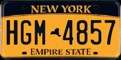 NY license plate HGM4857