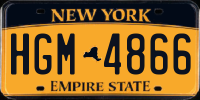 NY license plate HGM4866