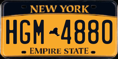 NY license plate HGM4880