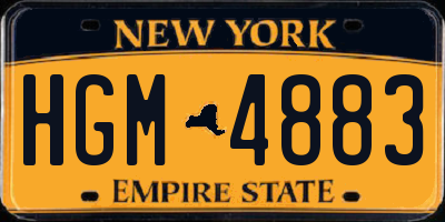 NY license plate HGM4883