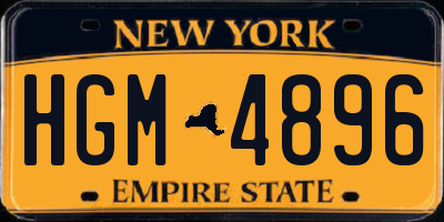 NY license plate HGM4896