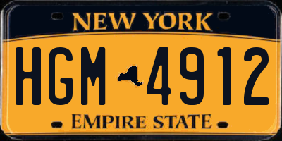 NY license plate HGM4912