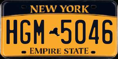 NY license plate HGM5046