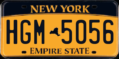 NY license plate HGM5056