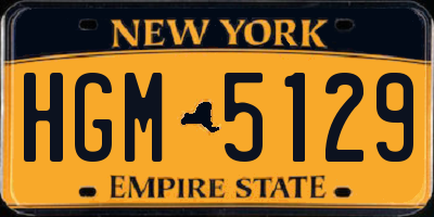 NY license plate HGM5129