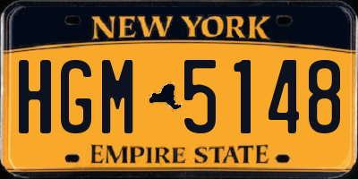 NY license plate HGM5148