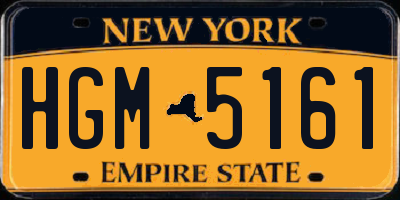 NY license plate HGM5161