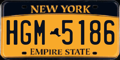 NY license plate HGM5186