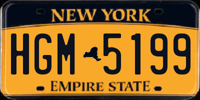 NY license plate HGM5199