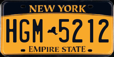 NY license plate HGM5212