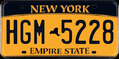 NY license plate HGM5228