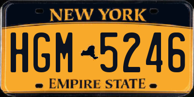 NY license plate HGM5246