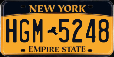 NY license plate HGM5248