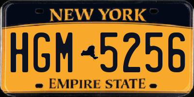 NY license plate HGM5256