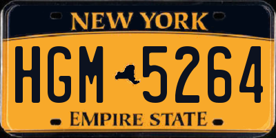 NY license plate HGM5264