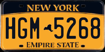 NY license plate HGM5268