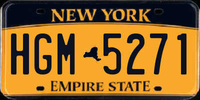 NY license plate HGM5271