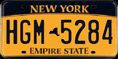 NY license plate HGM5284