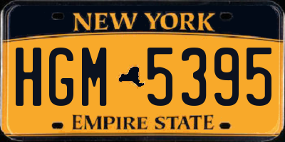 NY license plate HGM5395