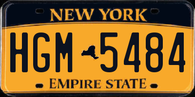 NY license plate HGM5484