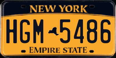 NY license plate HGM5486
