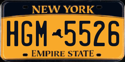 NY license plate HGM5526