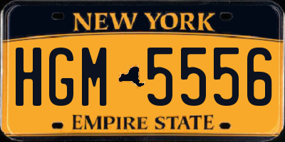 NY license plate HGM5556