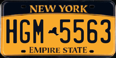 NY license plate HGM5563