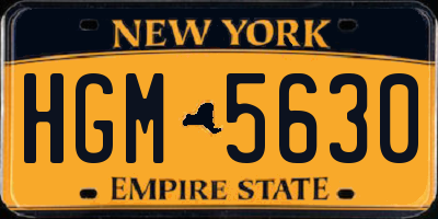 NY license plate HGM5630
