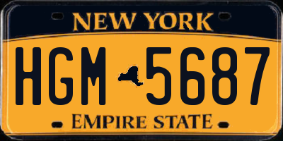 NY license plate HGM5687