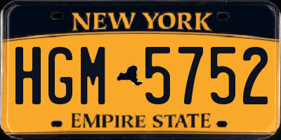 NY license plate HGM5752